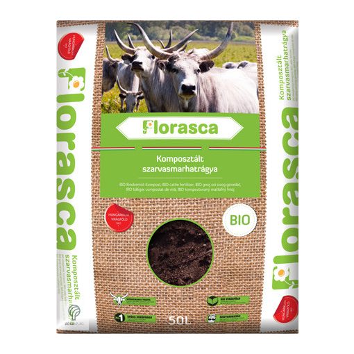 Komposztált szürkemarhatrágya (Florasca bio termék)